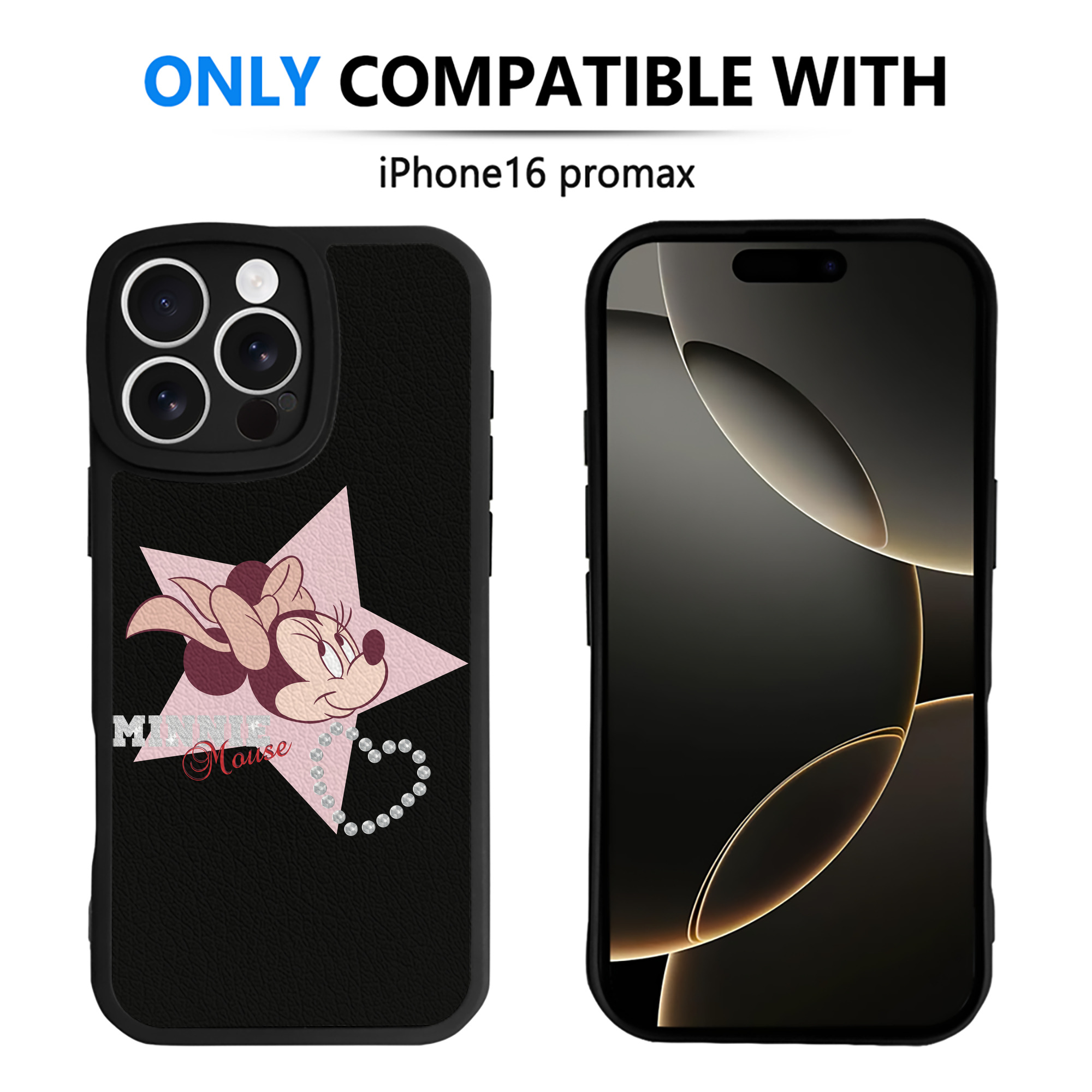 （画像用） ミッキーマウス Mickey Mouse 【iPhone 16シリーズ対応】シリコンスマホケース（レザー調） 材質：シリコン